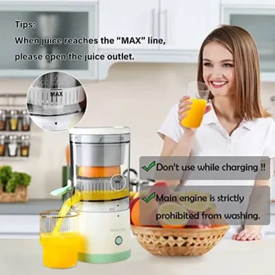 Portable Rechargeable Juice Mixer & Smoothie Maker – 6 Blades High-Speed Mini Juicer for Fruits, Shakes & Gym Use (with Extra Lid)